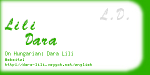 lili dara business card